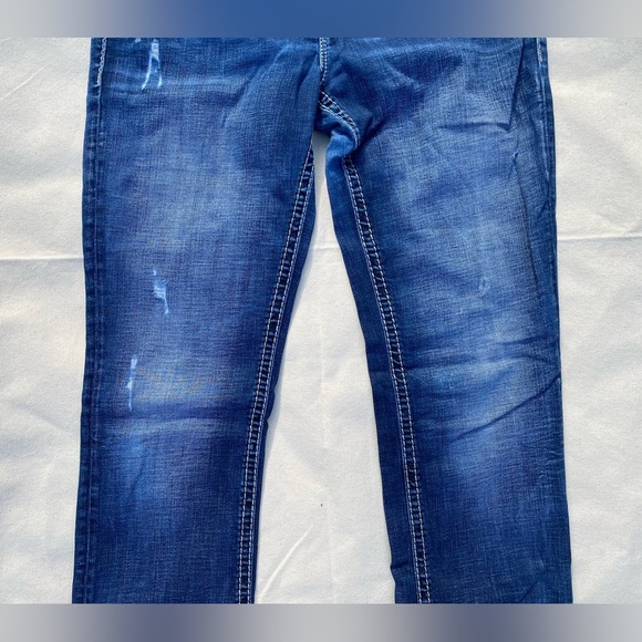 Silver Jeans Women's Suki Straight Denim Jeans Distressed Western 29x34 - Picture 4 of 7